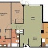 Floor plan for 2 beds, 2 baths, 1140 sqft